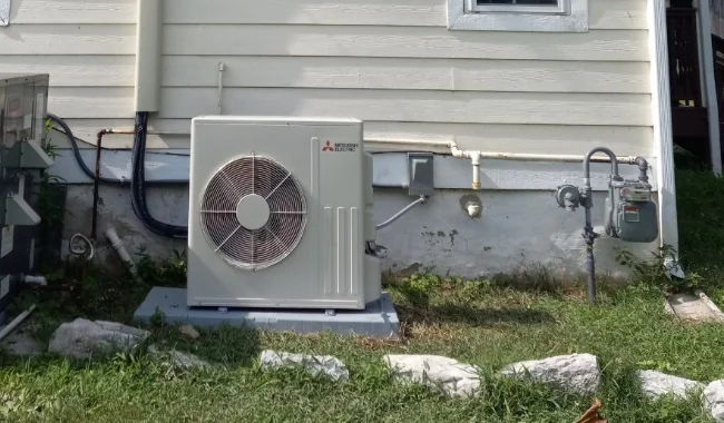 Ductless mini-split installation in a Knoxville home